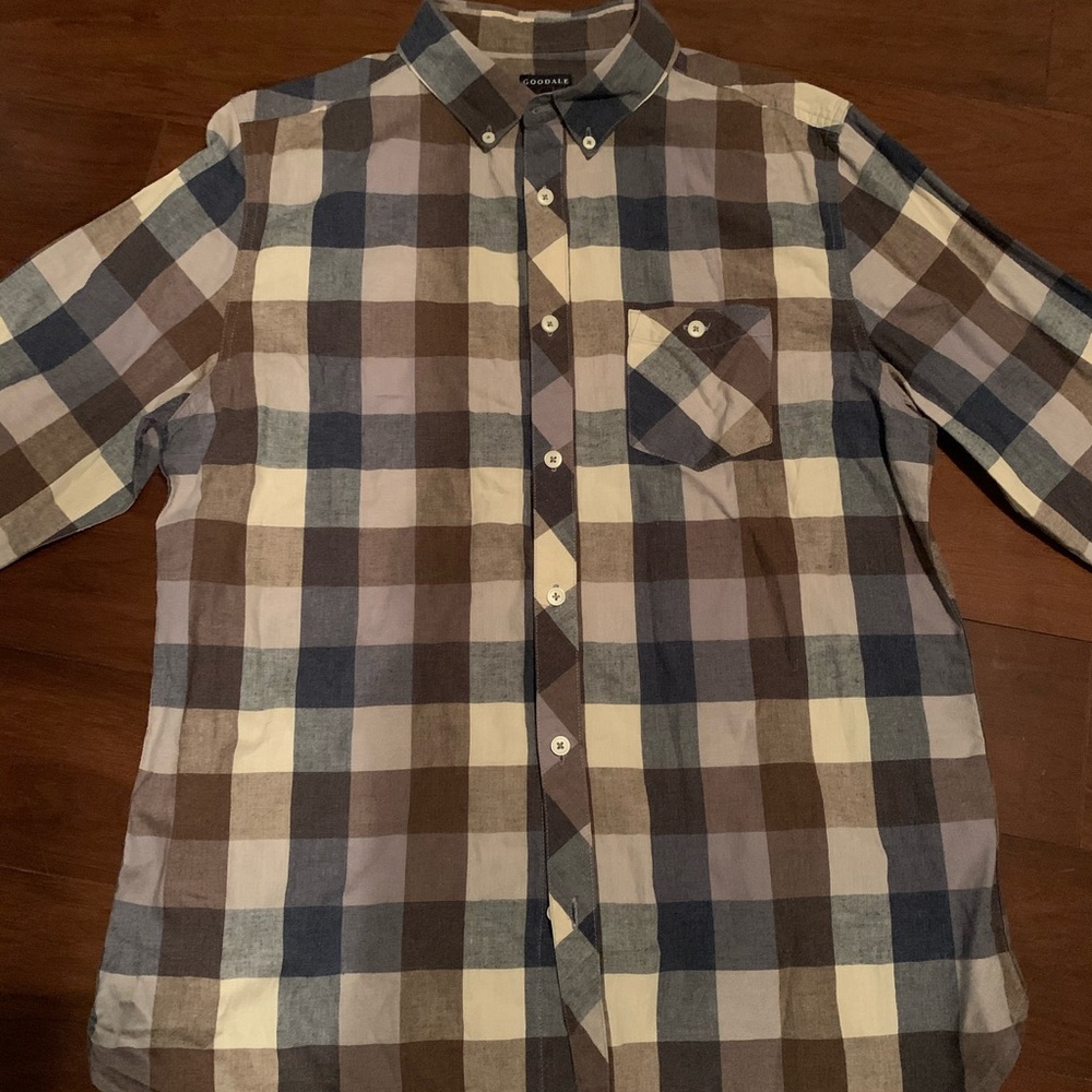 Goodale blue/ grey/ brown Casual l/s button down